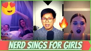 NERD sings for girls on OMEGLE | CUTE REACTIONS