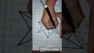 #shorts /3D Triangle Drawing on Graph paper with easy Tricks/Hemakshar arts....