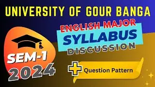 University Of Gour Banga English major syllabus 2024 | Semester - 1 | @learnwayeducation