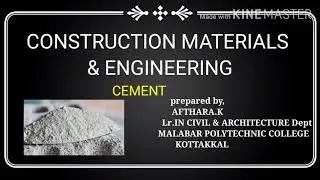 #CEMENT#DIPLOMA#S3#CME#BASIC CIVIL ENGINEERING#KPSC