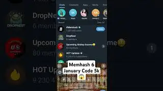 #memhash 6 January 5k redeem code 😱 #airdrops #airdropearning #onlineincome