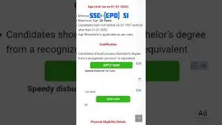 ssc cpo si new vacancy 2022 shorts video