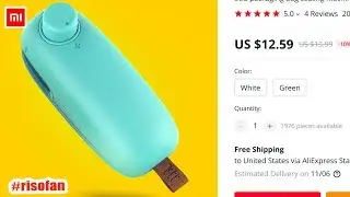 Xiaomi plastic bag sealing machine. Mini portable bag sealer.