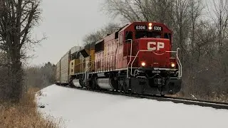 CP SD60 And UP Tier 4 ACe Haul CP 281 Up The Brookfield Hill