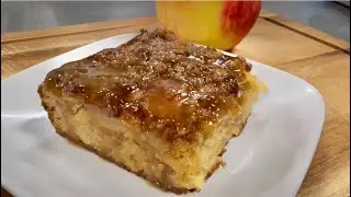 Яблочный крамбл с карамельной глазурью!