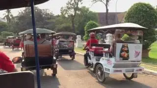 Tuk tuk ride in Siem Reap, Cambodia