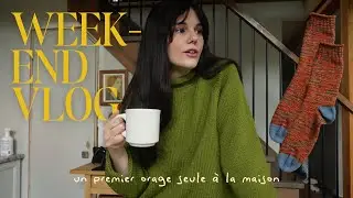 toute seule pour le week-end ⛈️ (je n'ai fait que tricoter) *week-end vlog*