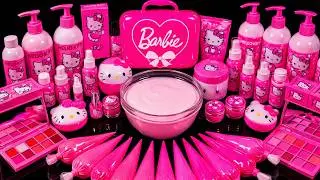 PINK CLOUD SLIME 🎀 30 Minutes Mixing Makeup and Glitter into Clear Slime | Tana Slime ASMR