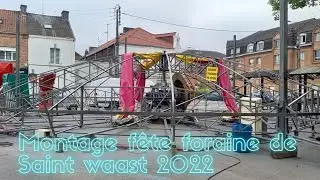 Montage de la fête foraine de Saint waast (59) 2022