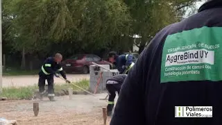 PLATEA DE VIVIENDA CON AGGREBIND - Polimeros Viales Uruguay