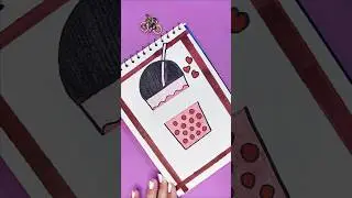 Science Front Page Design |Cute Bubble Tea Style Notebook Cover| Aesthetic School Decoration #shorts