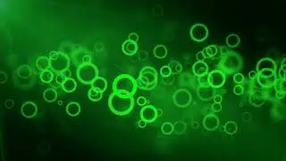 Screensaver | Green Circle Line Particle Blinking Background Animation Seamless Loop | Royalty Free.