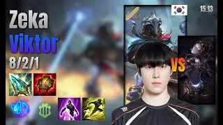 Zeka Mid Viktor vs Orianna lol KR solo rank Full Game 15.13 | 제카 빅토르 vs 오리아나