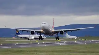 RARE 23L Arrivals At Manchester Airport - Hole In Runway One Puts It Out Of Action