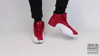 Air Jordan 12 Retro Gym Red   White On feet Video at Exclucity