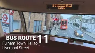 Sightseeing on this London's Most Scenic Bus Ride Route 11 to Liverpool Street in Christmas Time
