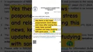 NEETPG Postponed #neetpg #doctor #fmge #youtubeshorts #study #upsc #ips #inicet #mbbs #shortvideo