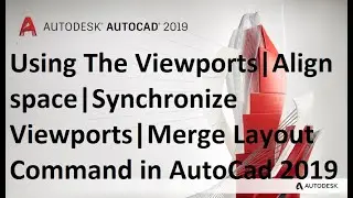 Using The Viewports | Align space | Synchronize Viewports | Merge Layout Command in AutoCad 2019