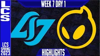 CLG vs DIG Highlights | LCS Spring 2023 W7D1 | Counter Logic Gaming vs Dignitas
