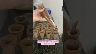 CONE TRUFADO NINHO COM NUTELLA