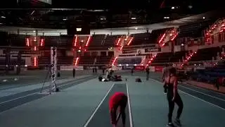My racewalk training in Torun, Poland, during World Masters Athletics Championships Indoor 2019