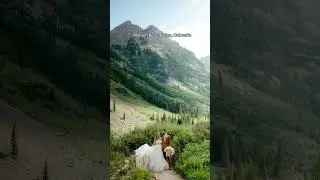 Maroon Bells Amphitheater Wedding in Aspen, Colorado 🏔️ #microwedding #smallwedding #maroonbells
