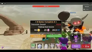 Roblox Tower Heros can 20 Spark Killowart + Support can beat Hard mode in the  New desert map?!
