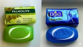 PALMOLIVE, DOXA, DURU, EXXE, NC...🤩💫 THE MOST SATISFYING SOAP CUTTING EVER #asmr #soap #drysoap