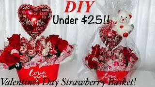DIY Valentine’s Day Strawberry Basket | DIY Canasta de Fresas para el día De San Valentín