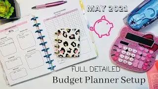 MAY 2021 FULL DETAILED BUDGET PLANNER SETUP | BUDGET WORKSHEETS