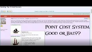 My thoughts on the Point Cost system (Pirates Constructible Strategy Game)