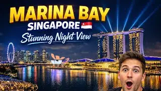 Marina Bay Singapore 🇸🇬 | Stunning Night View & Skyline Wal #singapore 
