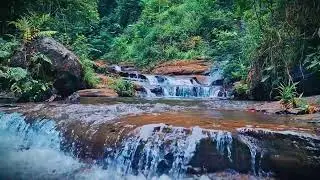 Mountain River Waterfall Flowing | Water Sounds, Nature White Noise, River Sounds for Sleeping