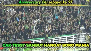 Cak Tessy Tribun Kidul Sambut Hangat Boro Mania saat Anniversary Persebaya ke 97.