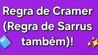 Regra de Cramer! ❤️🧮 #Matemática #math 