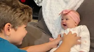 TRYING TO MAKE HER LAUGH!!
