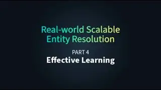 Part 4 - Ensuring Effective Learning for Entity Resolution