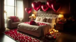💖 Dreamy Valentine's Escape | Cozy Bedroom Vibes | 15-Min Loop with 