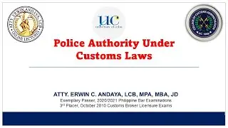 Police Authority Under Customs Laws