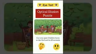 Optical illusion puzzle | Eye Test challenge | Can You find hidden faces #trending #viral #shorts