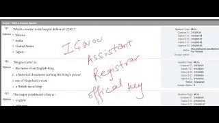 IGNOU Assistant Registrar | official key 24 January 2021