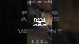 Playing Aimlabs in Valorant 🥶 #aimlabs #crispaim #valorant #shorts