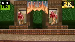 Doom Boss 2K + 60FPS + Raytracing  - E1M8 Bruiser Brothers (No Commentary)