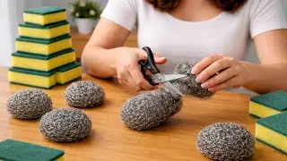 I saw it in an expensive store, but I made it myself using a steel scouring pad and a dish sponge.