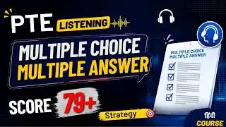 Learn The Strategy - Listening Multiple Choice, Multiple Answer | Hindi | Alfa-PTE-IELTS