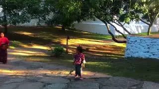 Little girl walking into future....
