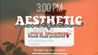 AESTHETIC iOS NOTIFICATION INTRO TEMPLATE | FREE TO USE INSPIRED By JESSICA VU