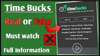 Timebucks Real Or Fake Time bucks earn money | time bucks review |Scam or Alert  Haniya's technical