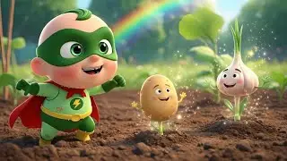 Superhero Shows Potato & Garlic Popping from Soil | Hulk Kids USA | Kids Raymes Song |