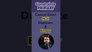 SQL PRIMARY KEY Constraint? SQL For Data analyst #dataanalytics #sql